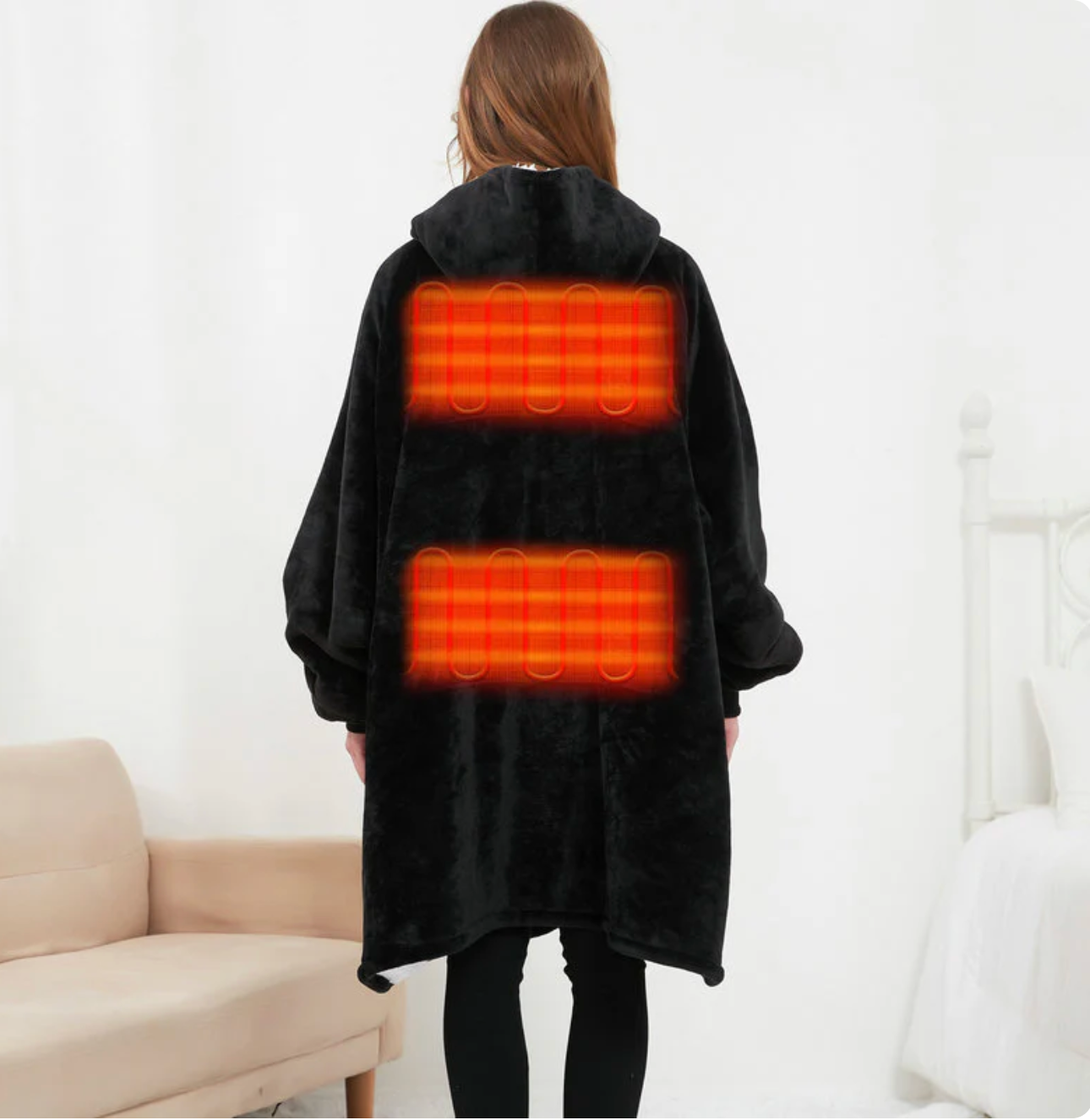 Heated Oversized Hoodie Blanket